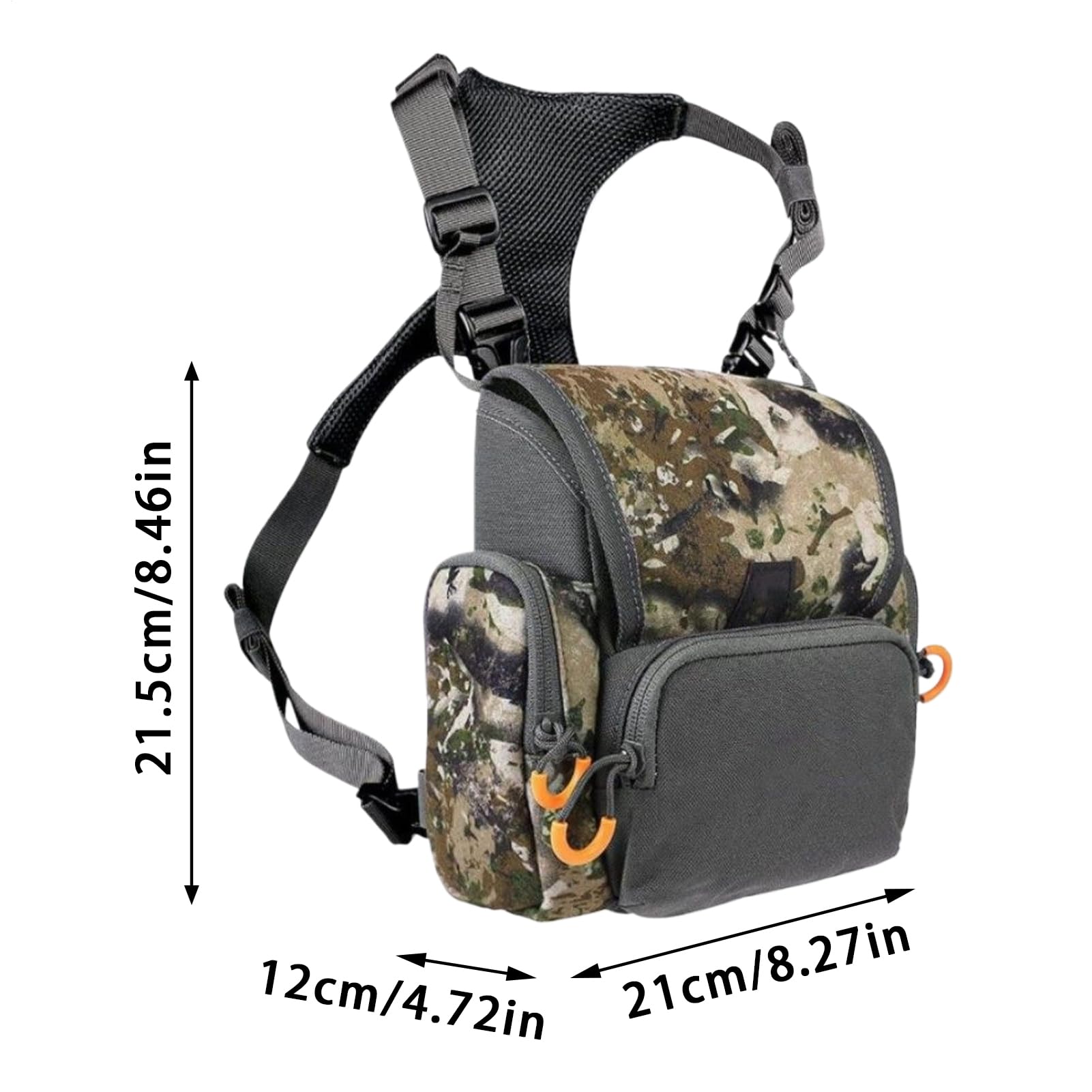 Brusttasche für Herren Bequeme verstellbare Gurte, Multi-Taschen Sport | Teleskopträger Outdoor Brusttasche Für Männer, Frauen, Angeln, Wandern, Radfahren, Spazierengehen, Bergsteigen, Vogelbeobac