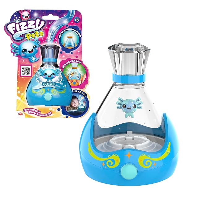Bizak Fizzy Pets Pluto, Sorpresa mágica, música y Baile para interactuar, Cambia de Color, (62009097-1)