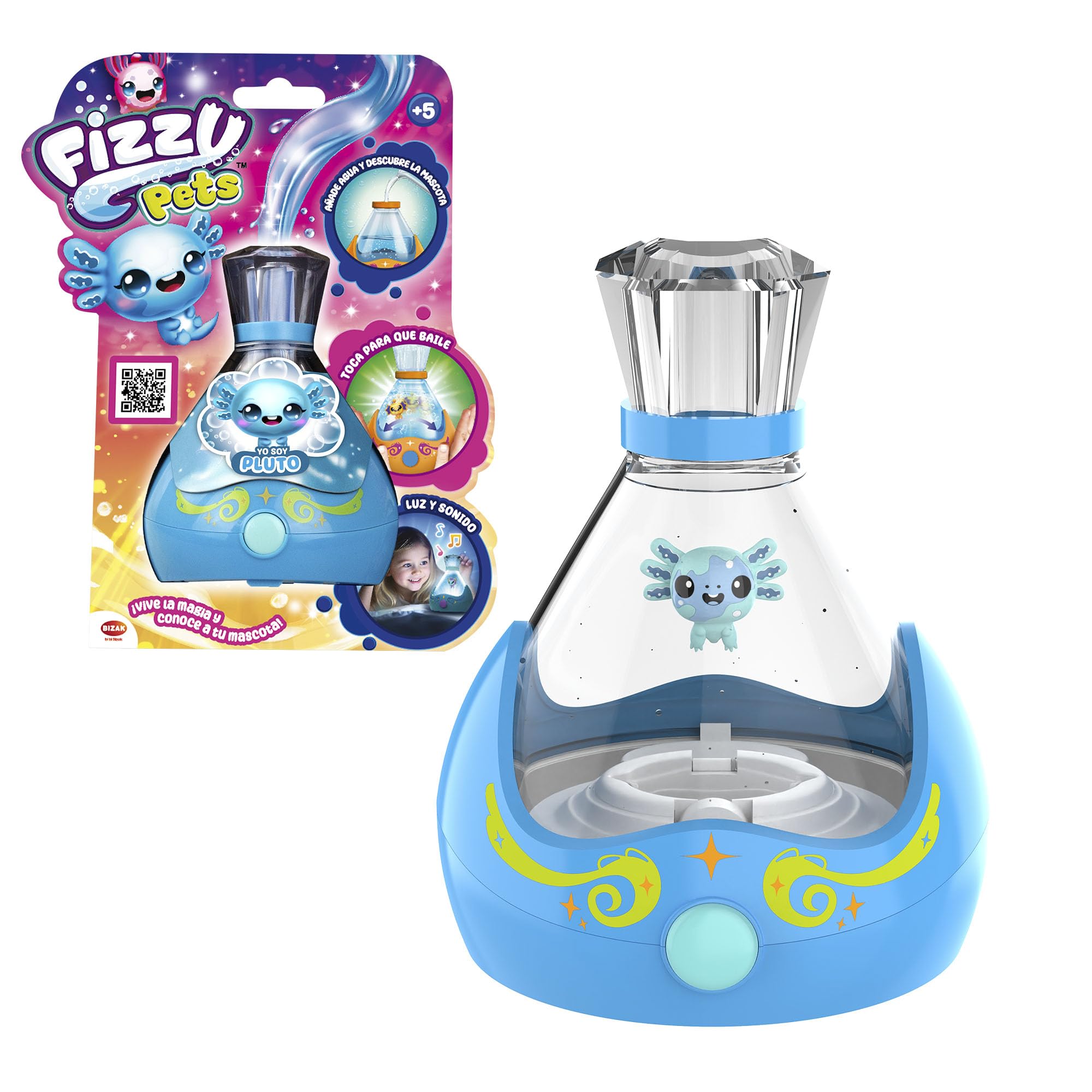 Bizak Fizzy Pets Pluto, Magic Surprise, Music and Dance to Interact, Color Changing, +5 Years, (62009097-1)