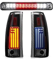 Vista 8 de Conjunto de luz trasera + tercera luz de freno para Chevy GMC C/K 1500 2500 3500 88-99, para Chevy Silverado 94-98, para Blazer 92-94, luces