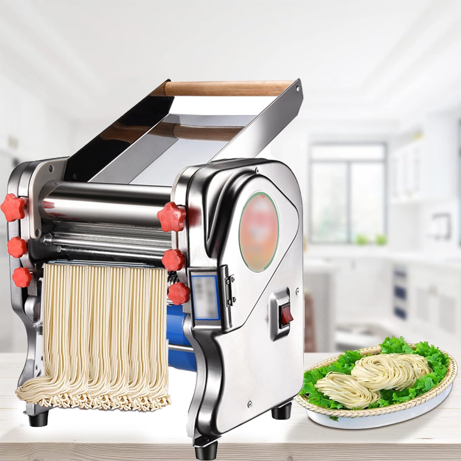 Macchina per la pasta elettrica in acciaio inox da 550 W, con rullo