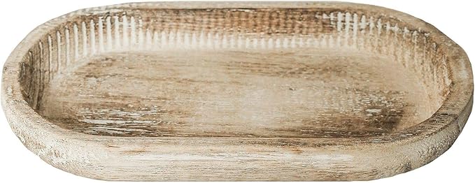 Sweet Water Decor Rustic Wood Tray for Home | Kitchen and Bathroom Dispenser Holder | Jewelry Dish | Wooden Soap Holder for Bottles | Trays for Counter Tops | Vanity Plate | Farmhouse Dish Décor