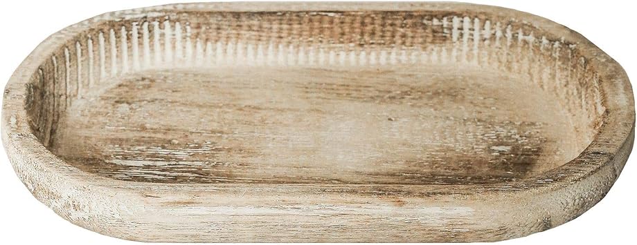 Sweet Water Decor Rustic Wood Tray for Home | Kitchen and Bathroom Dispenser Holder | Jewelry Dish | Wooden Soap Holder for Bottles | Trays for Counter Tops | Vanity Plate | Farmhouse Dish Decor