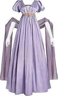 NSPSTT Regency Dresses for Women Plus Size Victorian Ball Gown Tea Party Empire Waist Costume