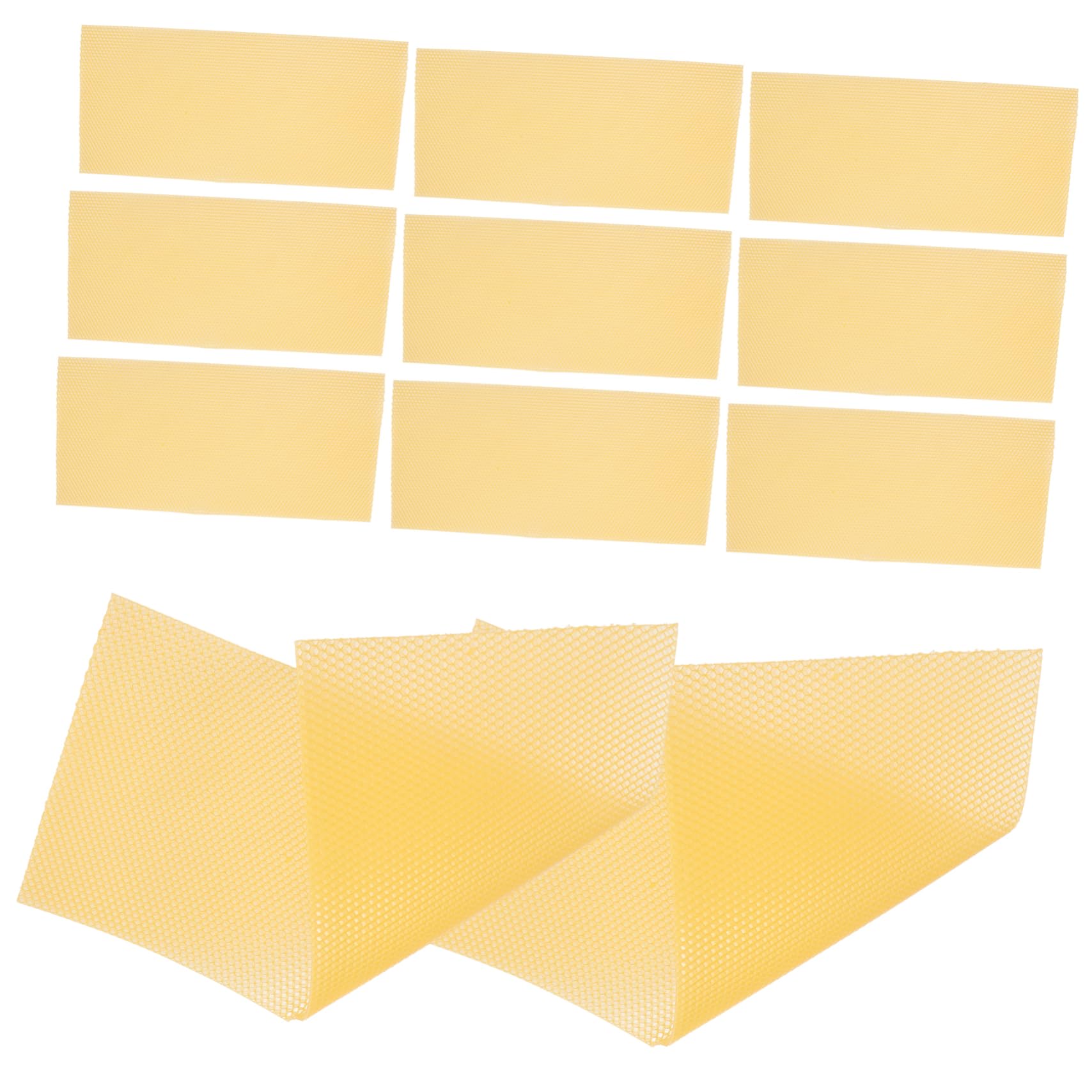 VANZACK 30 Láminas Base de Panal de Abejas de Cera Natural para Apicultura, Alta Producción y Rápida Formación de Colmena, Color Amarillo, Ideales para Manualidades y Fabricación de Velas
