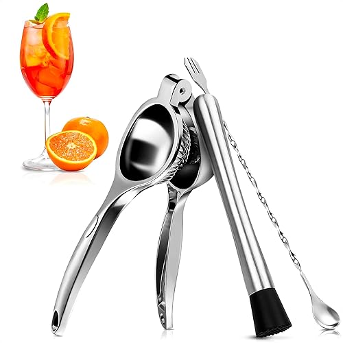 Juego de cócteles profesionales de acero inoxidable Muddler Old Fashioned Kit de cóctel trituradora de hielo Exprimidor de limón fresco con ranura