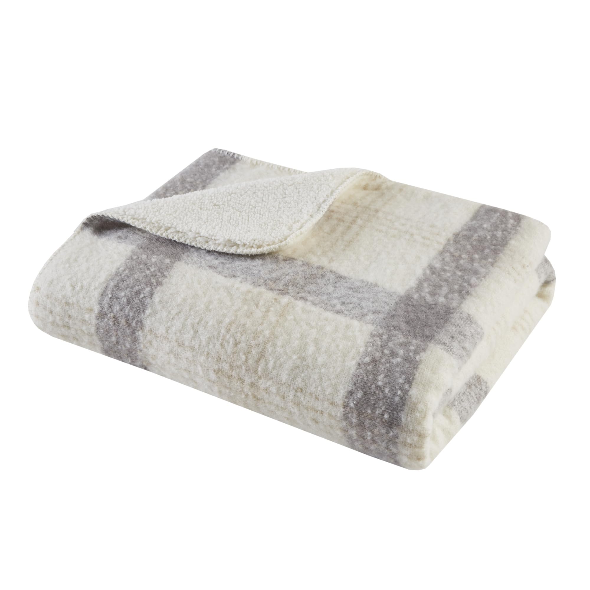 WOOLRICH ブランケット Amazon.com: Woolrich Faux Mohair to Sherpa Throw, Classic Plaid