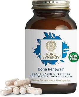Bone Renewal | Bioavailable Calcium with Cofactors | Natural, Vegan Supplement with Vitamin D3, K2, Magnesium, & Boron | for Lasting Bone Strength (150 Capsules)
