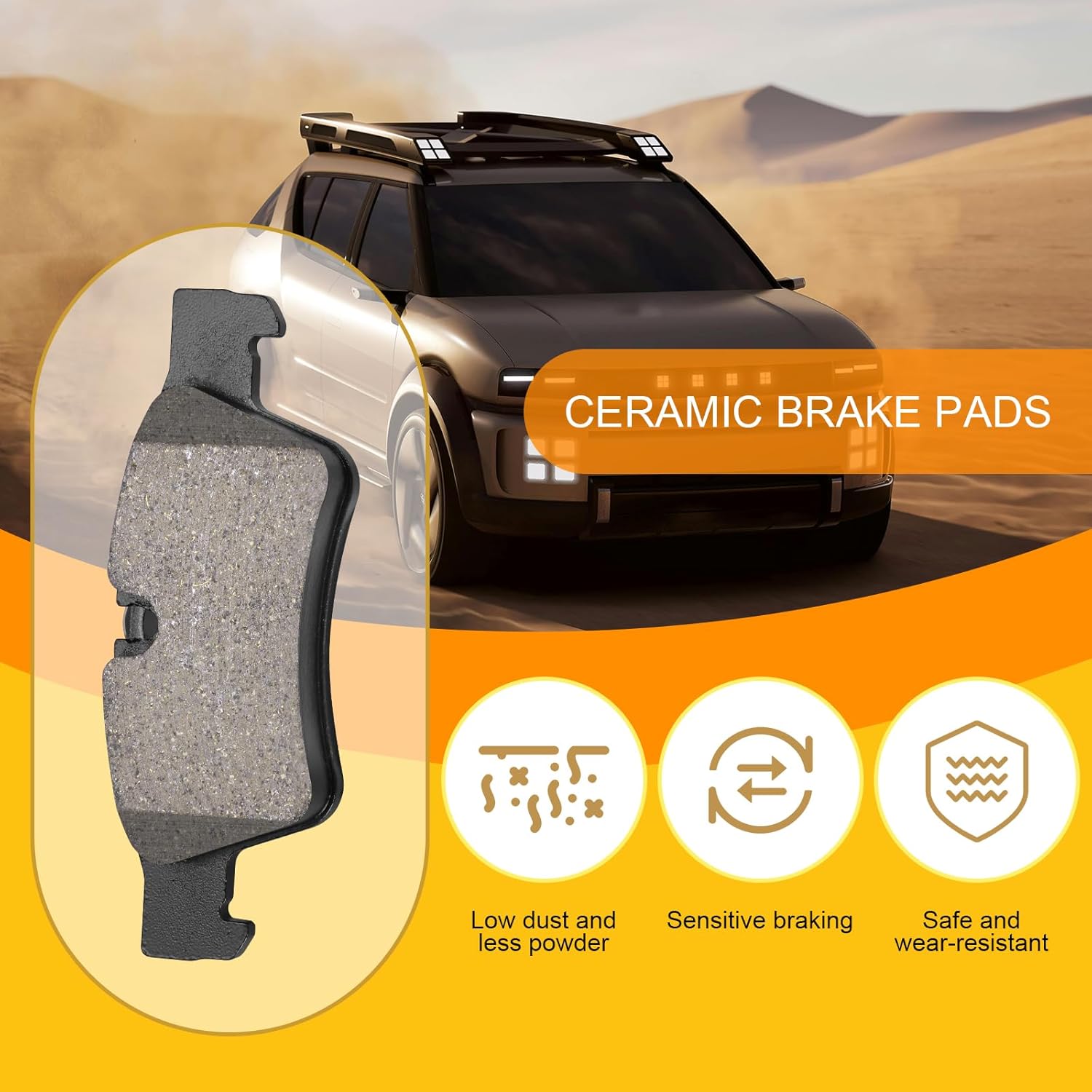 Rear Ceramic Disc Brake Pads HZ1122 Fit For Mercedes-Benz ML350 GL450 R350 GL550 G63 AMG ML500 ML320 GL350 ML550 G65 ML450 GL320 R500 R320 G55 ML63