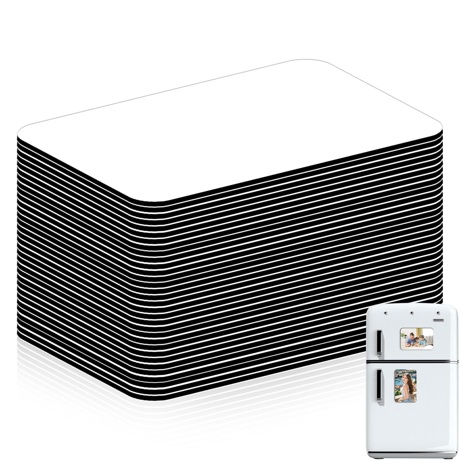 50 magneti per frigo a sublimazione, 5,5 cm x 7,5 cm, per fai da te, cucina, forno a microonde, ufficio, parete, decorazione
