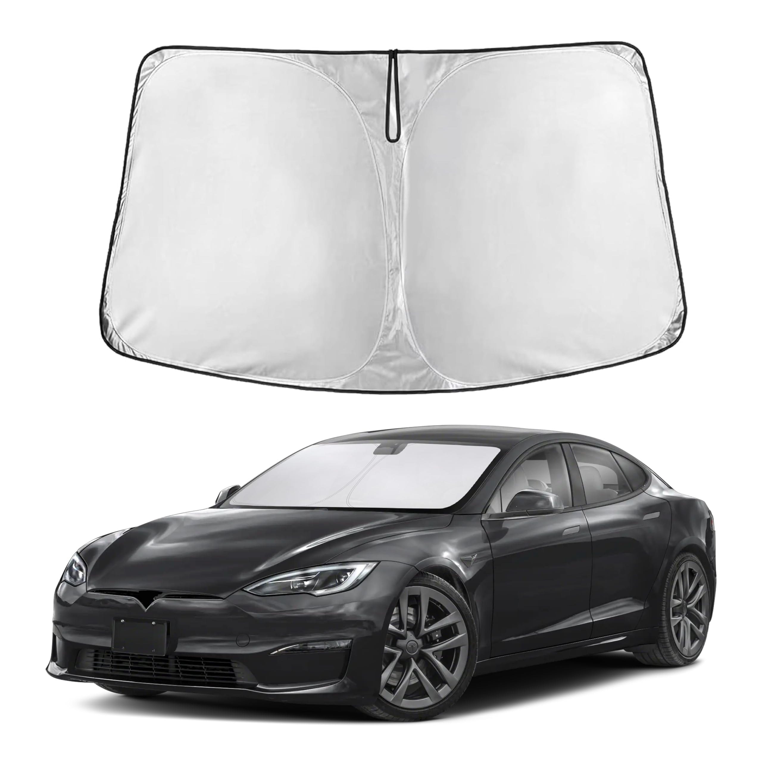 EcoNour Windshield Sunshade Compatible for Tesla Model S 2012-2025 2026