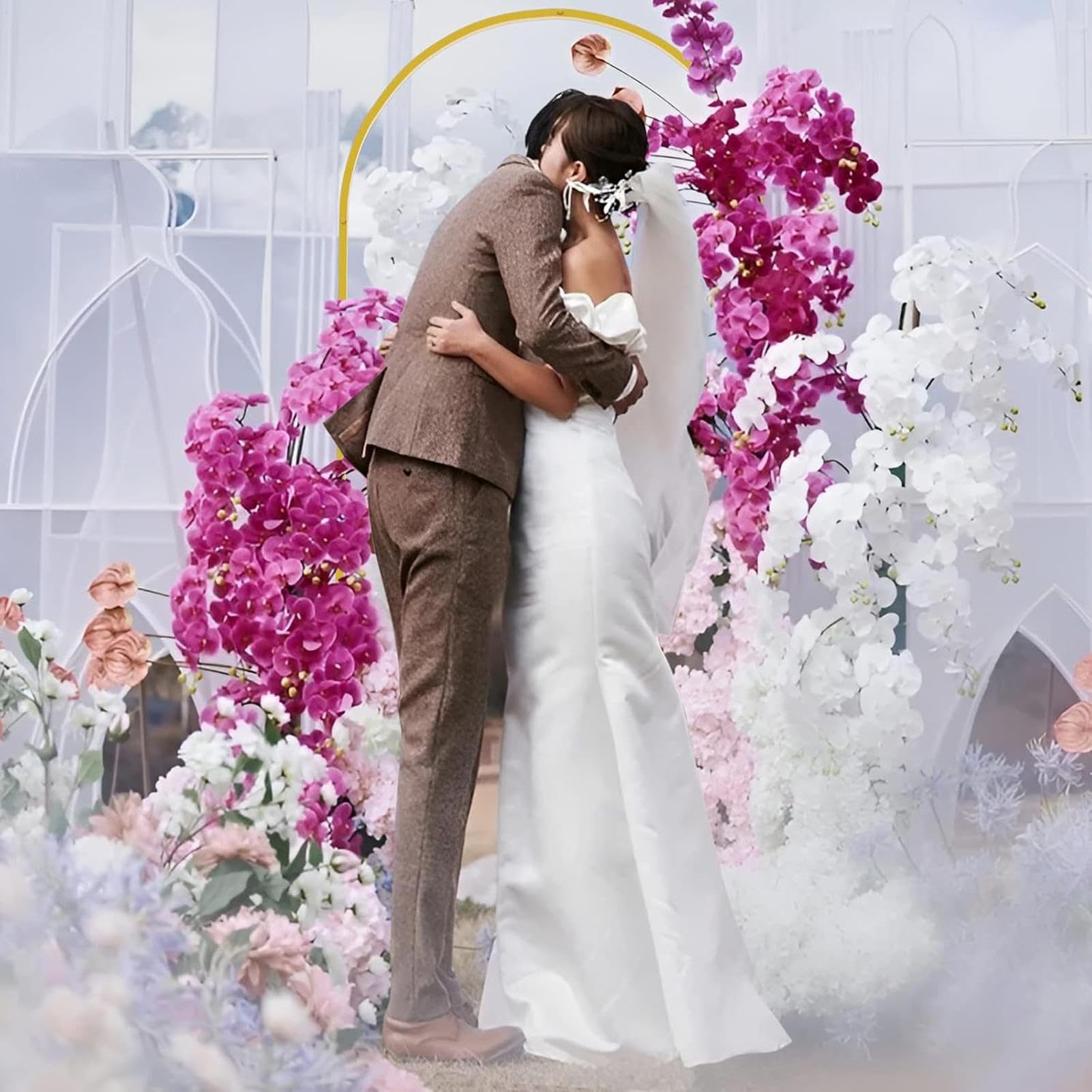 7.2FT Hochzeitsbogen Hintergrundständer Ballon Ständer 120x220cm Metall Support Türrahmen Für Hochzeiten Gartenpartys Geburtstag Fotoautomaten Party Muttertag Fotoautomaten