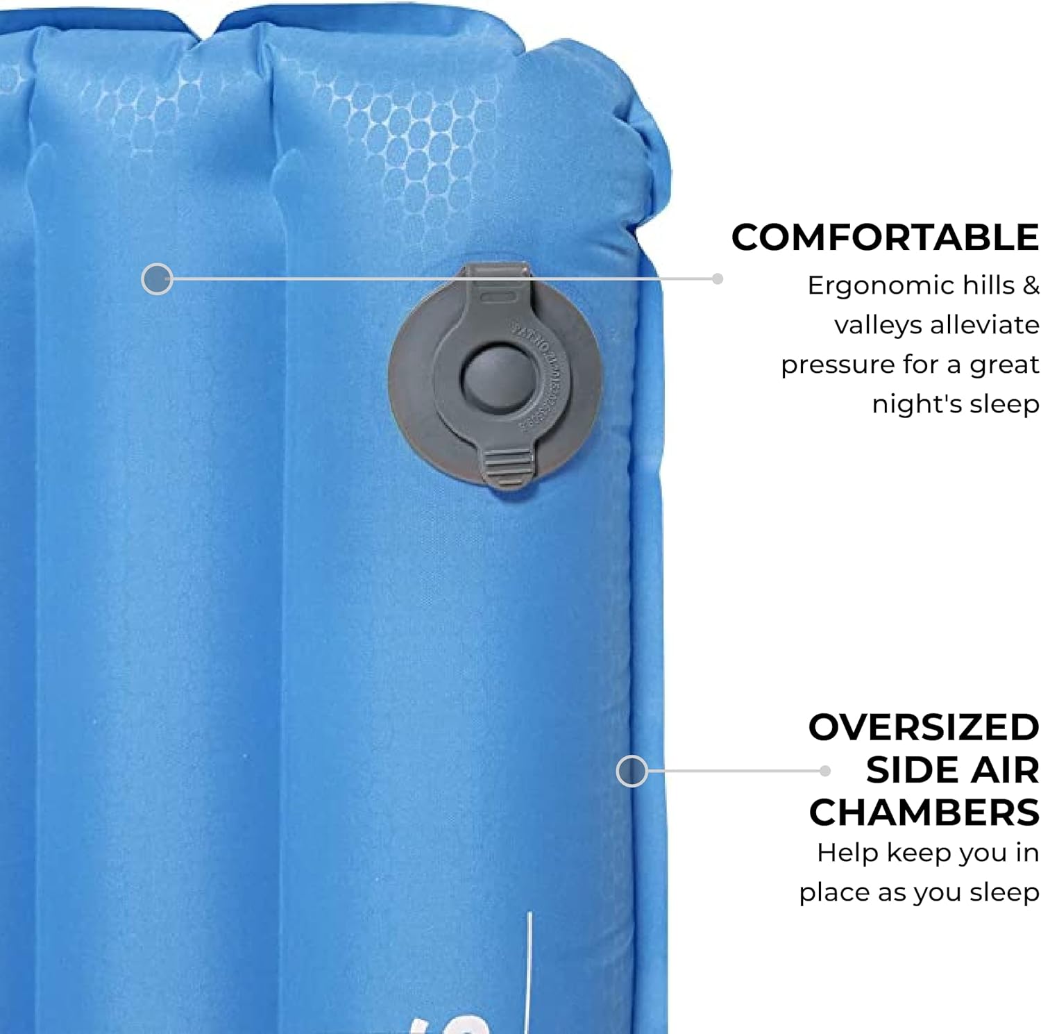 Teton Altos Insulated Sleeping Pad; Camping, Hiking and Backpacking Mat, Blue