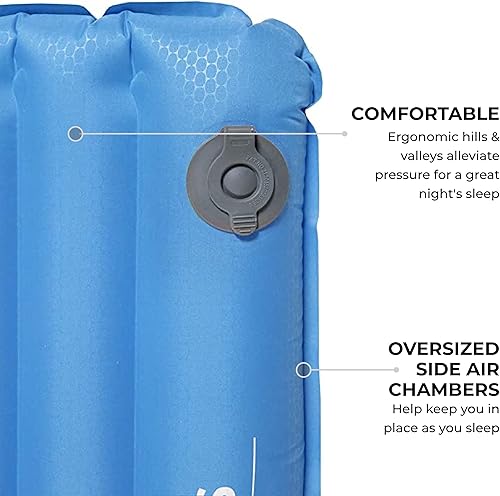 Miniatura 5 de Teton - Colchoneta de dormir autoinflable, colchoneta compacta para acampar, mochileros y senderismo.