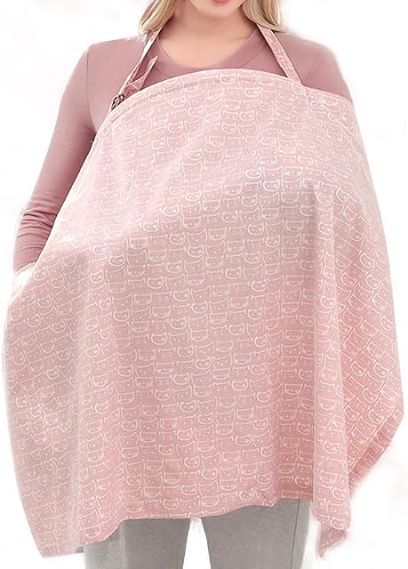 Breastfeeding Cover,Breathable Cotton Nursing Cover with Adjustable Strap,Soft Boned Nursing Cover,Full Coverage Privacy Breastfeeding Cover Up