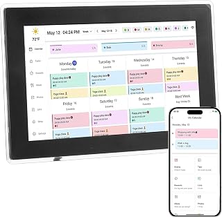 VBESTLIFE WiFi デジタル カレンダー スマート ファミリー プランナー、家事チャート、達成報酬、スケジュール用 10.1 インチ タッチスクリーン インタラクティブ ディスプレイ (米国プラグ)