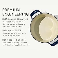 Vista 2 de Utensilios de cocina Made In - Olla holandesa de 5.5 cuartos de galón - Azul - Hierro fundido esmaltado - Retención excepcional del calor