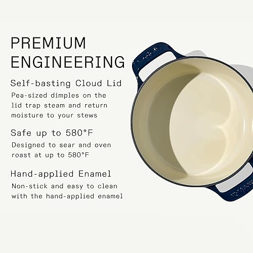 Miniatura 2 de Utensilios de cocina Made In - Olla holandesa de 5.5 cuartos de galón - Azul - Hierro fundido esmaltado - Retención excepcional del calor