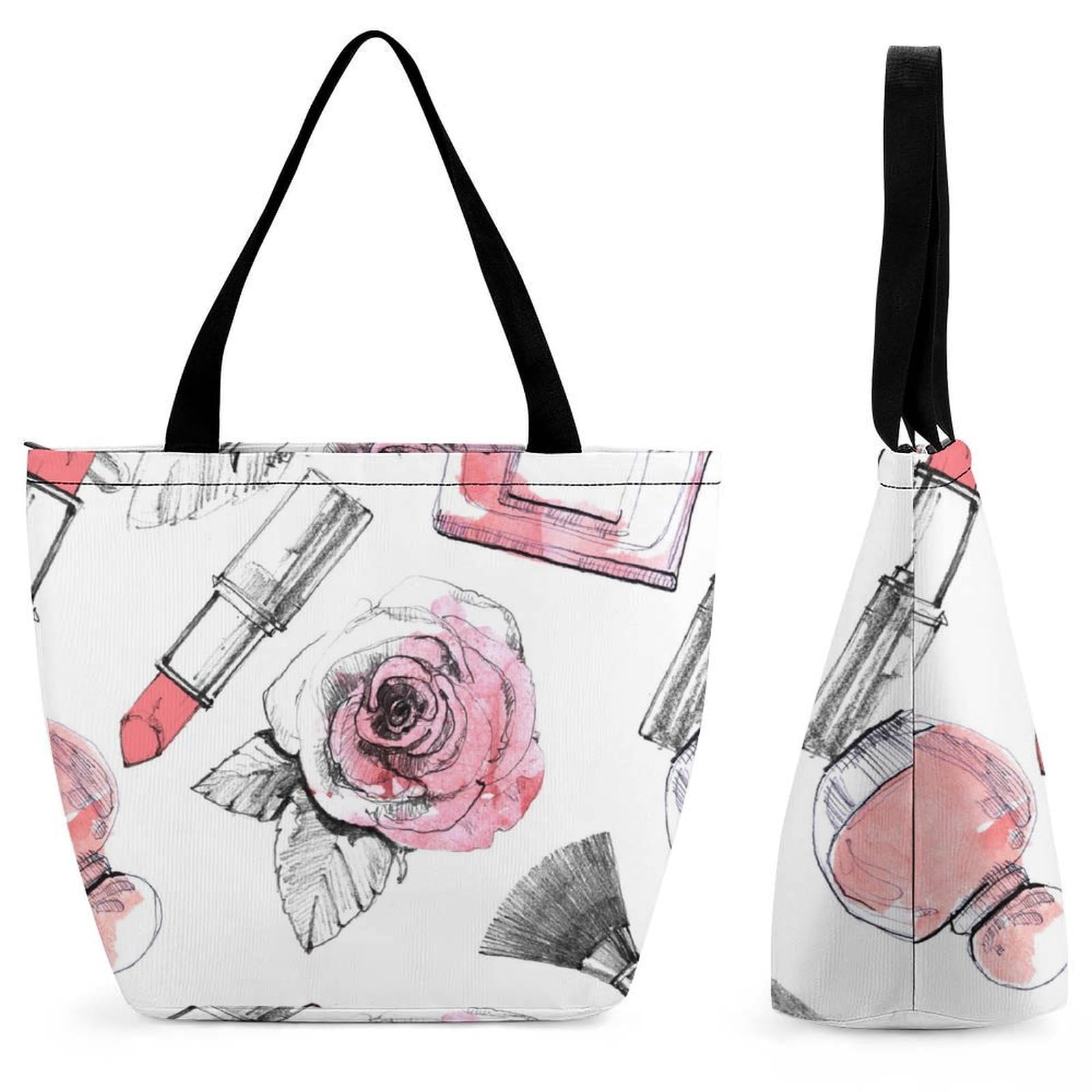 Sac à main fleurs rouge à lèvres élégant avec finitions soignées - 8