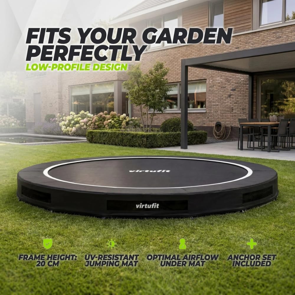 VirtuFit Trampolino Inground, 305 cm, senza rete di sicurezza