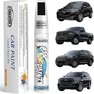 Agate Black Metallic(UM) Touch Up Paint for Ford, Car Paint Scratch Repair Remover Pen Color Exact Match, Quick and Easy Fix Automotive Chips and Nicks Scuff