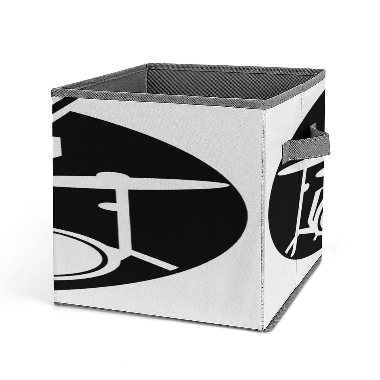 Fodpand Style Drummer Storage Cubes Foldable Decorative Fabric, Storage Bins Baskets With Handles, Closet Organizers And Storage For Home, Office,Closet, Clothes