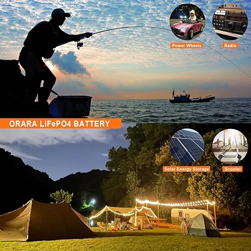 Miniatura 7 de Batería de litio LiFePO4 de 12 V 12 Ah, BMS integrada de 153.6 W, potencia de salida de 153.6 W, más de 5000 ciclos 12V batería recargable LiFePO4