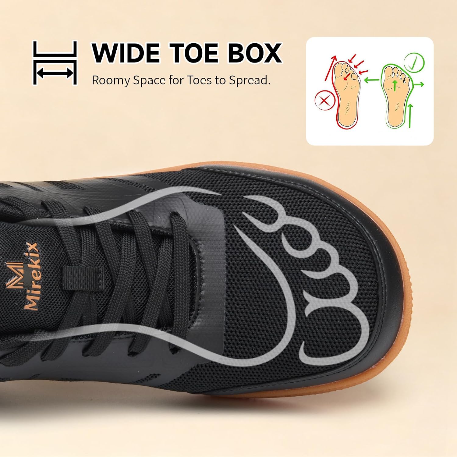 Women Steel Toe Shoes Wide Toe Box Barefoot