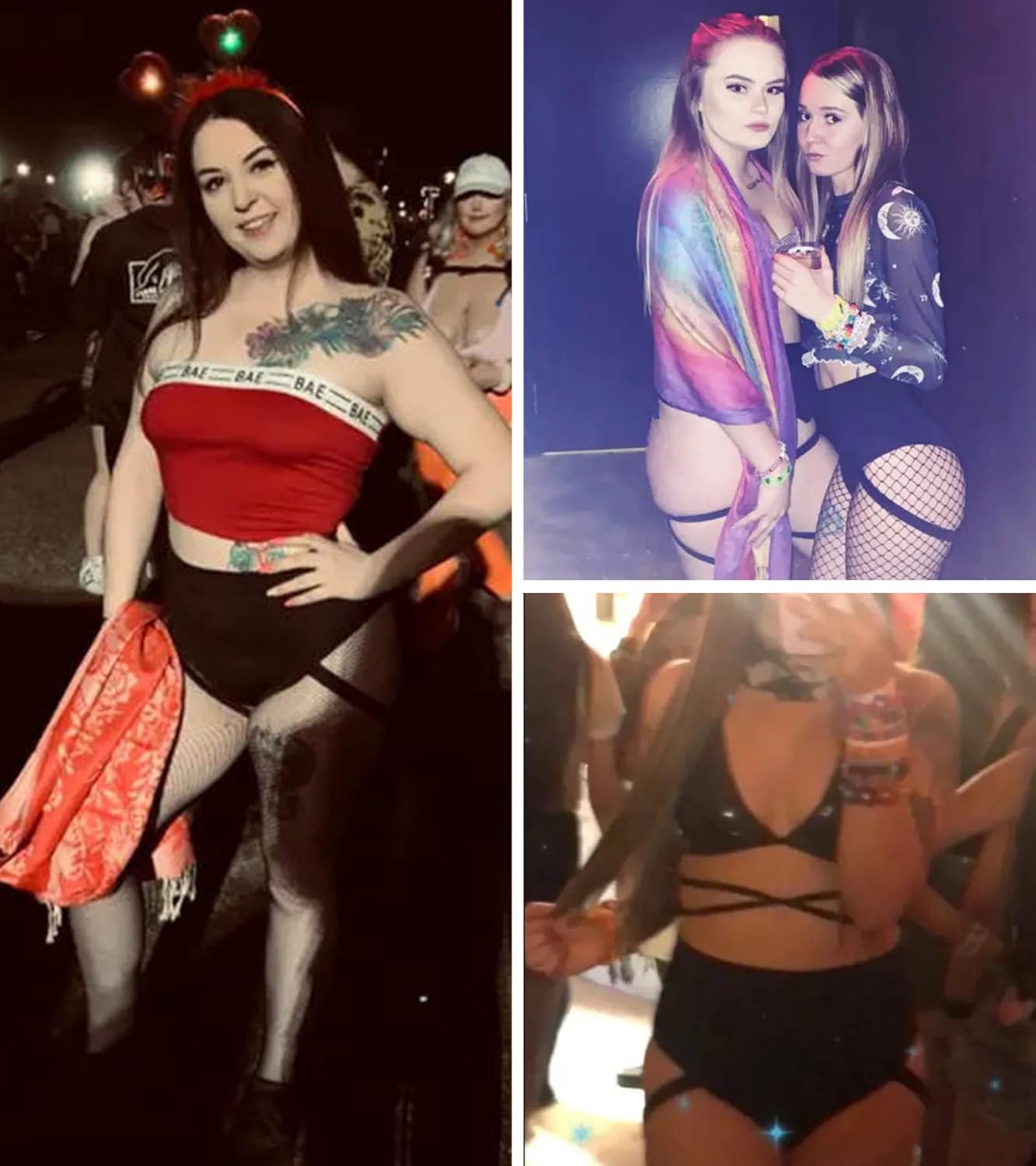 Miniatura 5 de EVELUST Pantalones cortos para mujer, cintura alta, levantamiento de glúteos, leggings exóticos para festivales