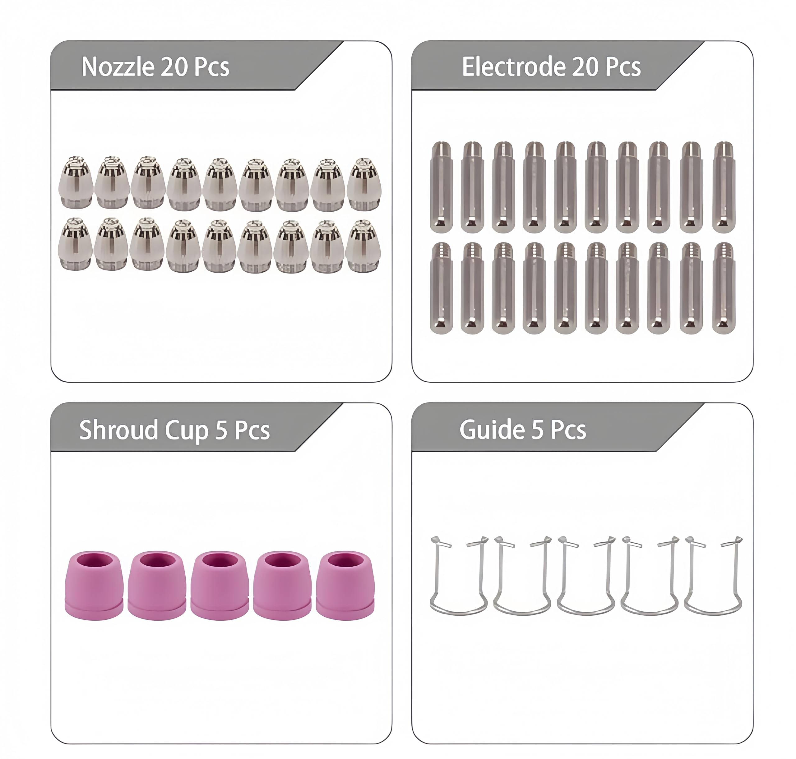 Lot de 50 buses de coupe plasma AG-60 SG-55 WSD-60 - Buses de coupe - Accessoires adaptés pour CUT-60 CUT50P CUT50