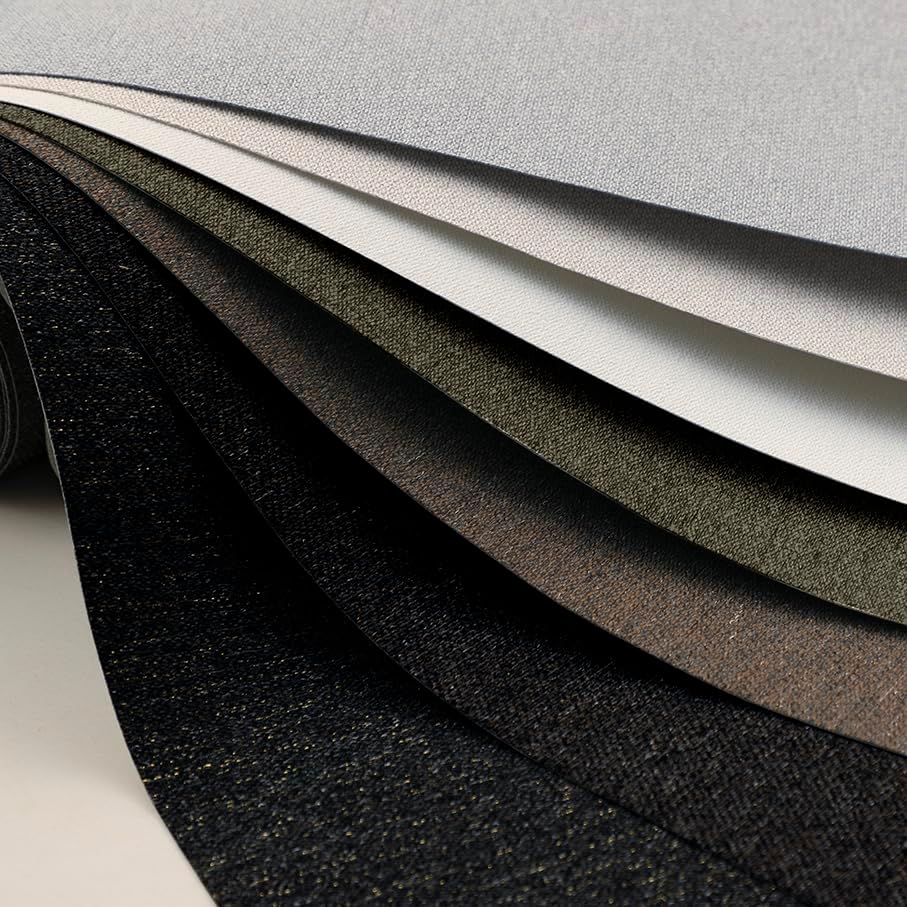 Condition photo showing New/Like New for blended brown peel and stick wallpaper slight velvety feeling woven fabric grasscloth textured washable thick self-adhesive contact paper removable (16.5"x236.2") s74 blended brown 16.5" x 236.2"