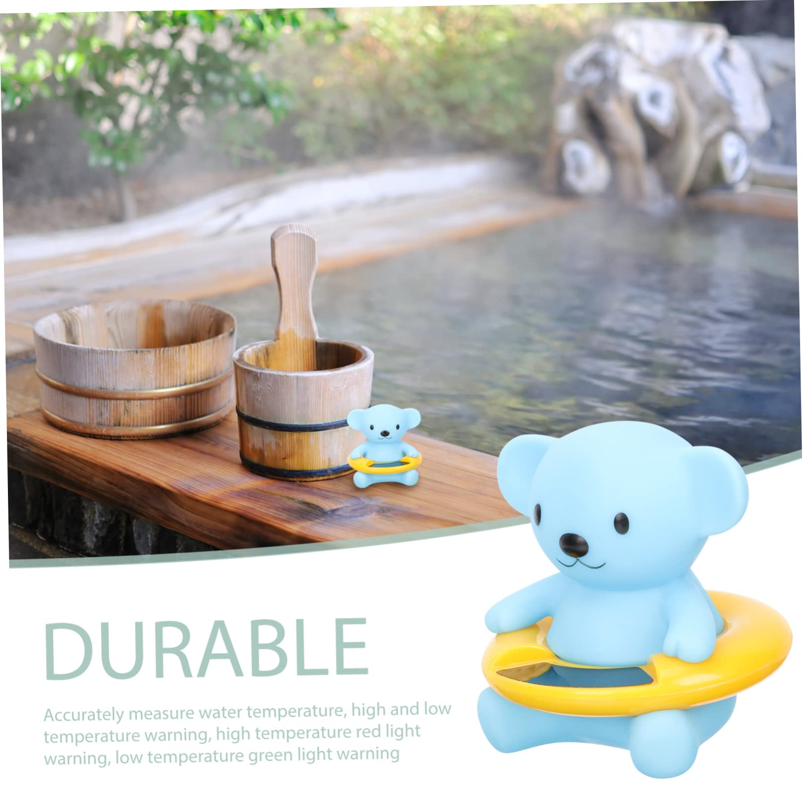 POPETPOP 3 Pz termometro per acqua termometro piscina galleggiante themomertor digitale per bambini temperatura di visualizzazione a LED per bagnetto Sky-blue