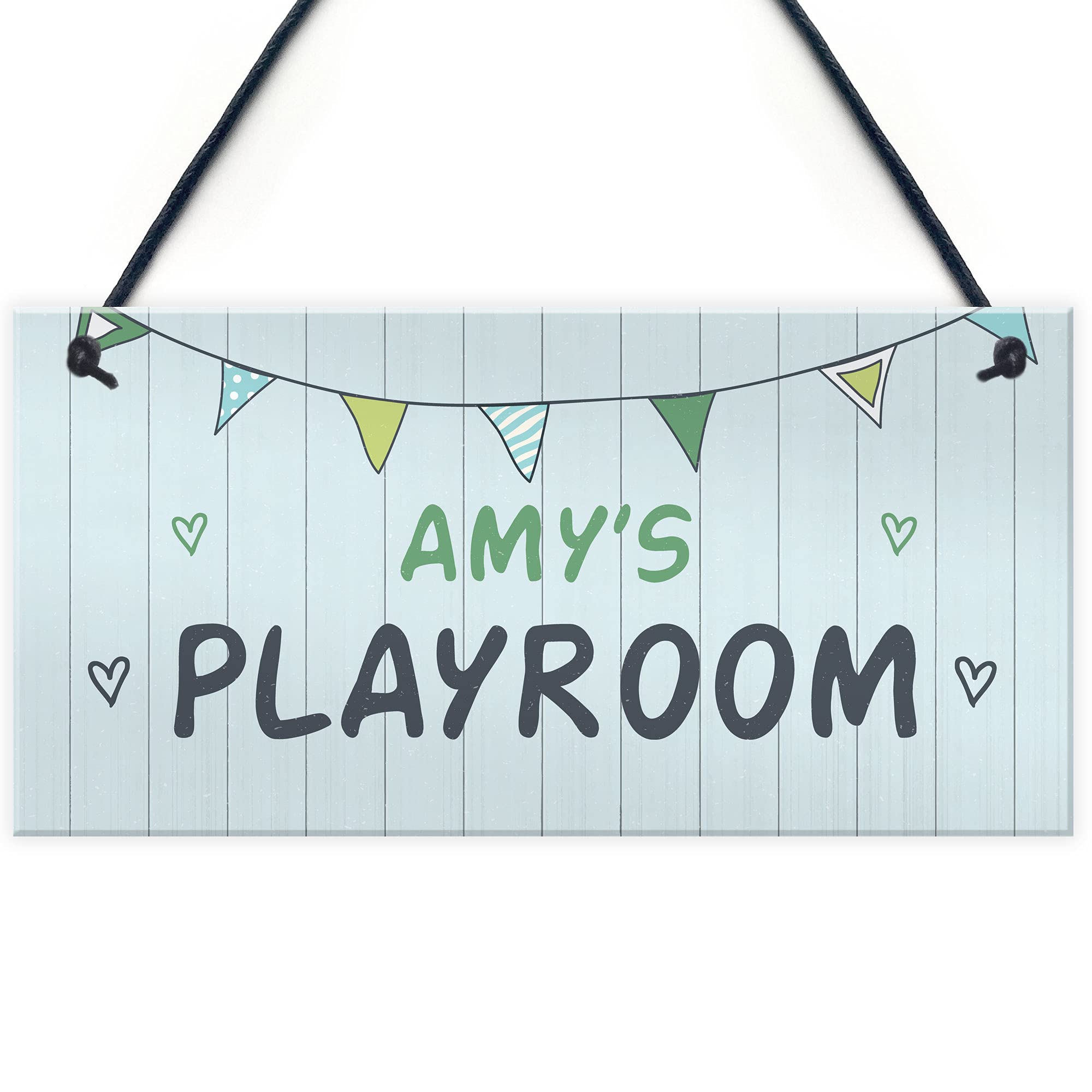 Playroom Sign PERSONALISED Colourful Den Sign For Home Daughter Son Gift