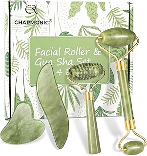 Juego de 4 piezas de rodillo de jade y Gua Sh...