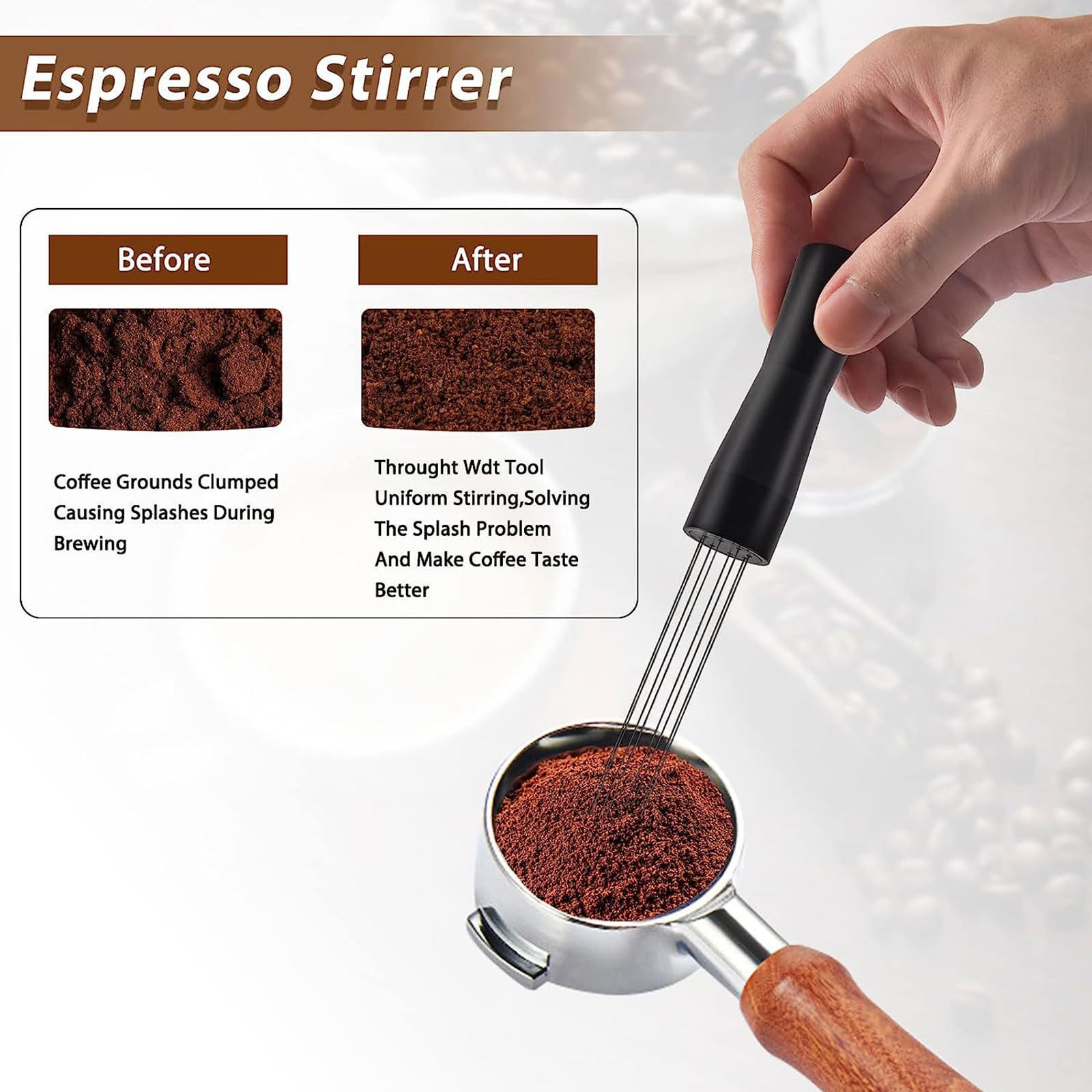 Générique Distributeur de café Pratique, Pack d ' Accessoires de café, Station de Dosage en Bois, agitateur, Parfait pour Les Amoureux, Fournitures de Cuisine de Bureau