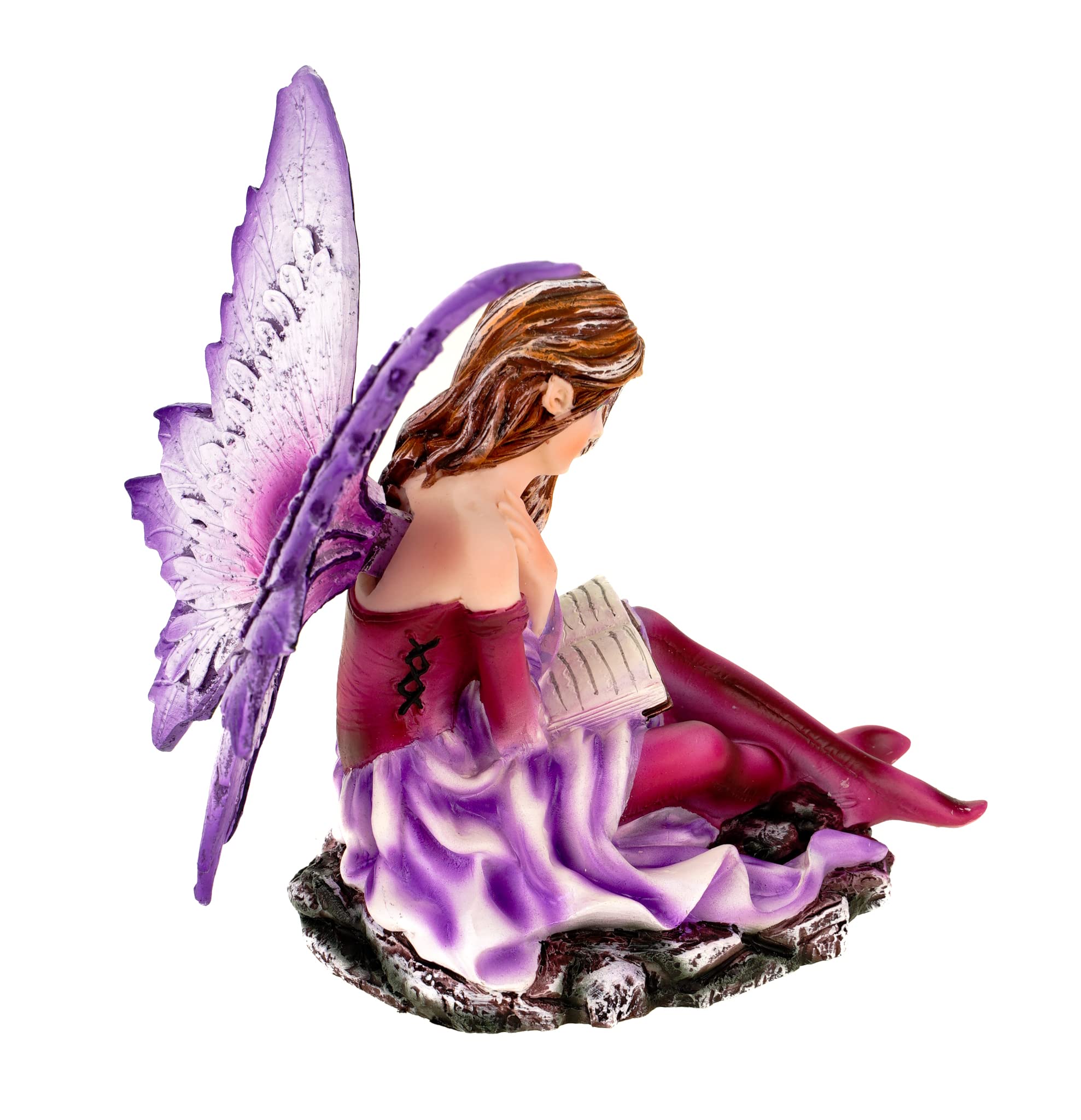 Joh. Vogler Figuren _ Shop Gmbh Pequeño Hadas Litera Leyendo Libro El Lebens 15CM Figura Escultura Ángel Fairy Elfo Pintado a Mano