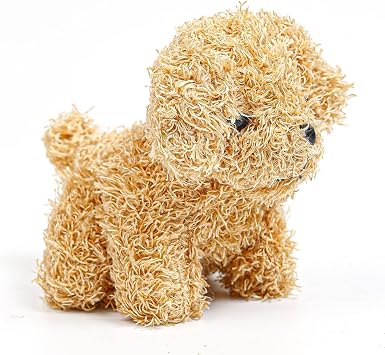 Anboor 3PCS 4.8 Puppy Dog Plush Stuffed Animal Mini Squishies Keychain