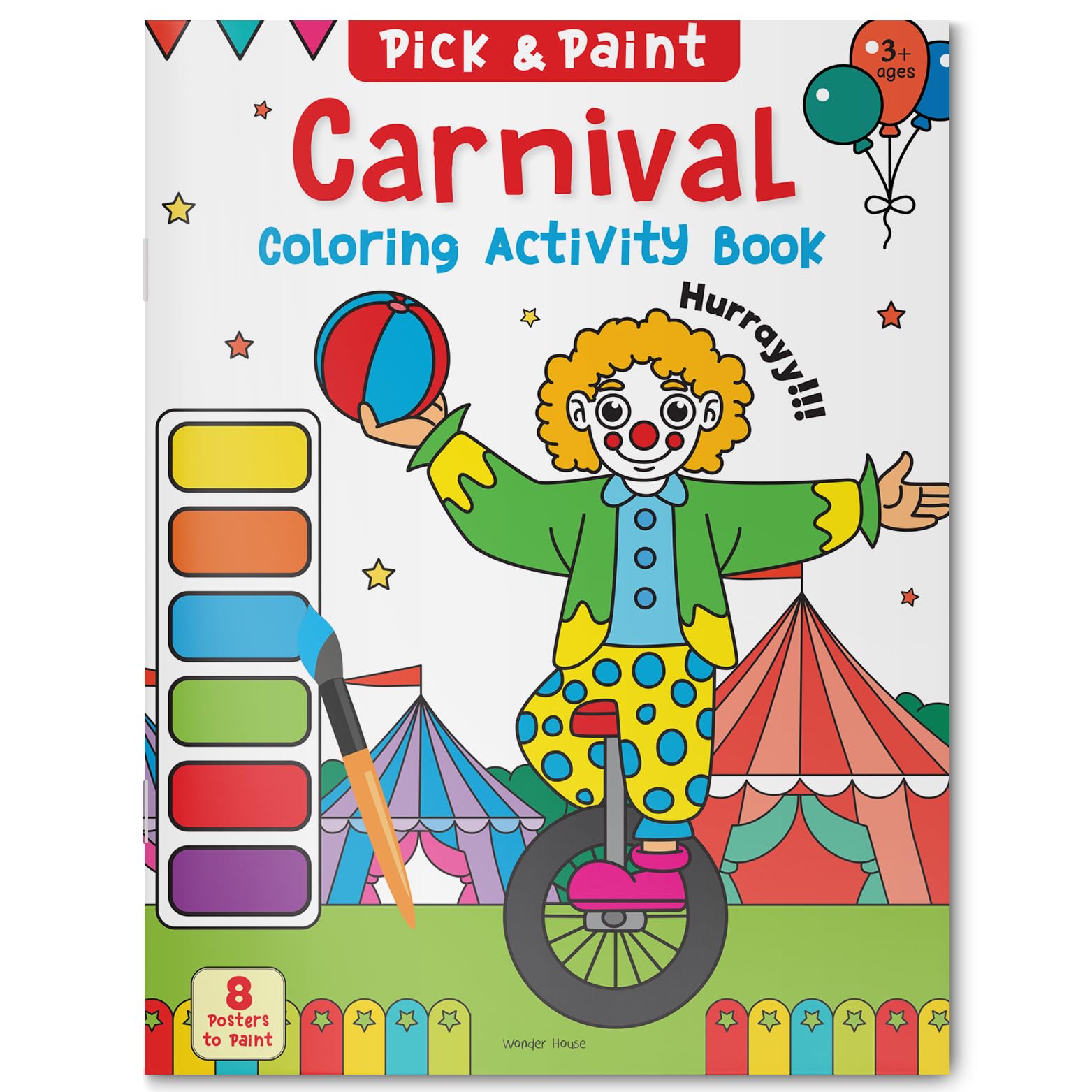 Pick and Paint Coloring Activity Book For Kids: Carnival