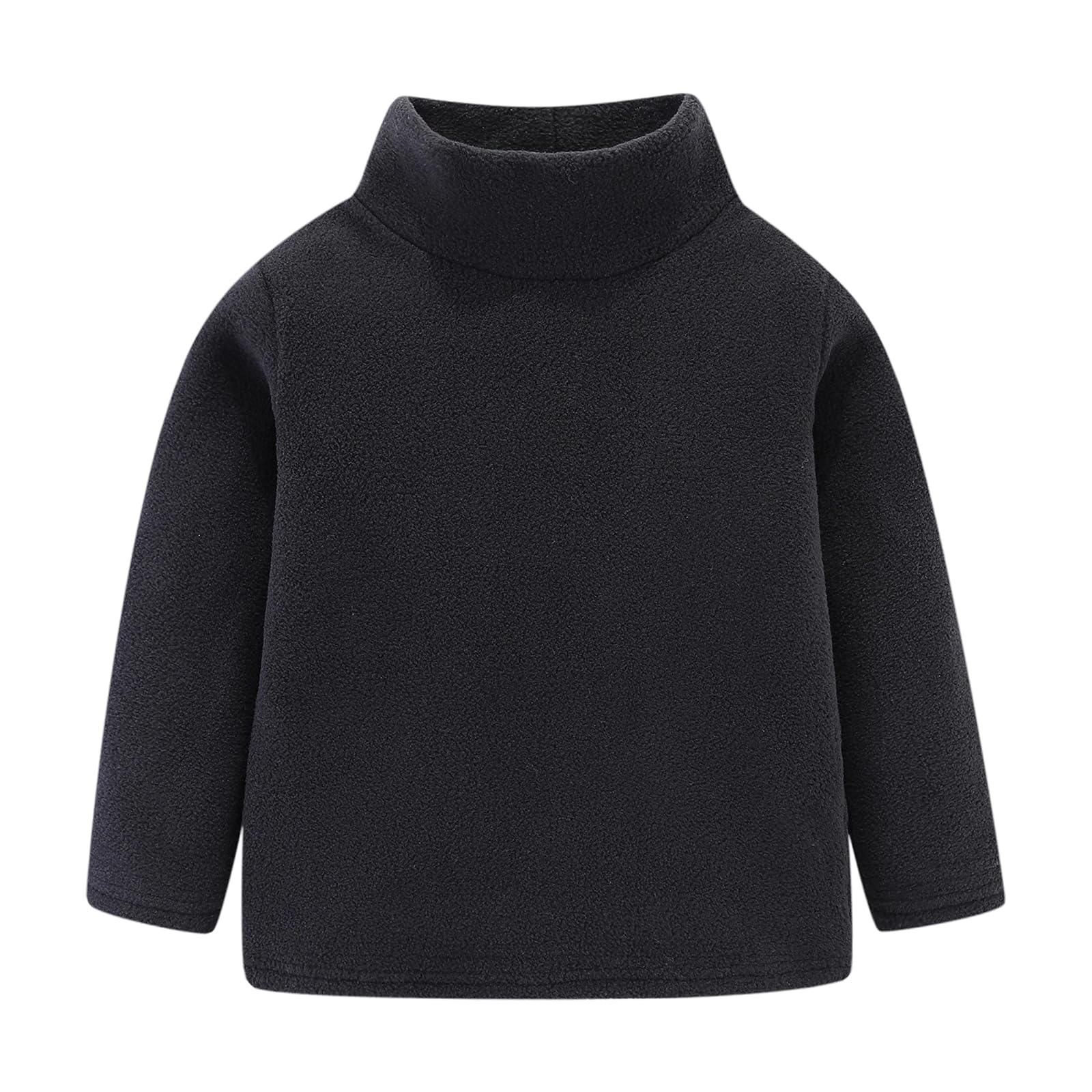 Mud Kingdom Kids Fleece Shirts High Collar Soft Tops Unisex