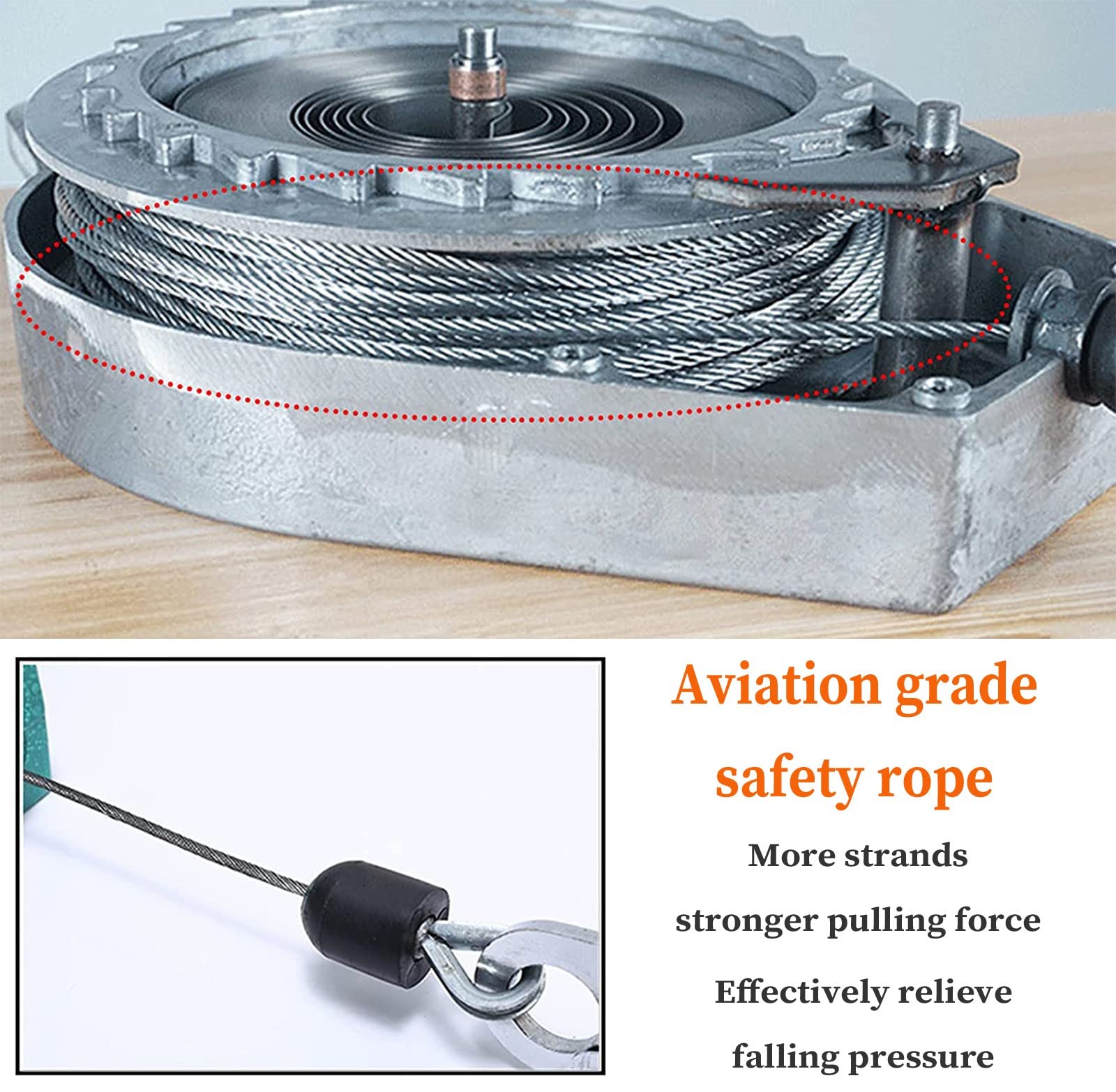Höhensicherungsgerät 3-20m - Absturzsicherung Mit Doppelbremssystem Für 150kg