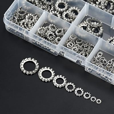 300pcs/box M2.5 M3 M4 M5 M6 M8 M10 M12 GB862.1 DIN6798A A2 304 Stainless Steel External Toothed Serrated Lock Washer Gasket