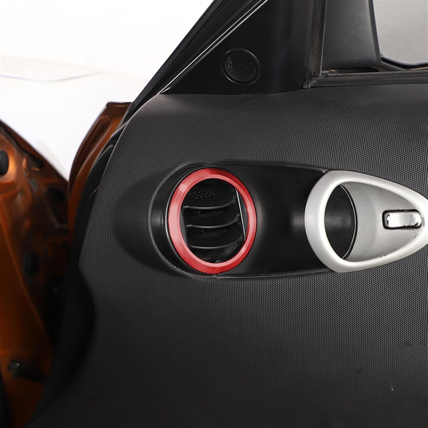 Decorative Stickers Aluminum Alloy Red Car Door Side Air Conditioning Air Outlet Decorative Ring for Nissan 350Z 2003-2006