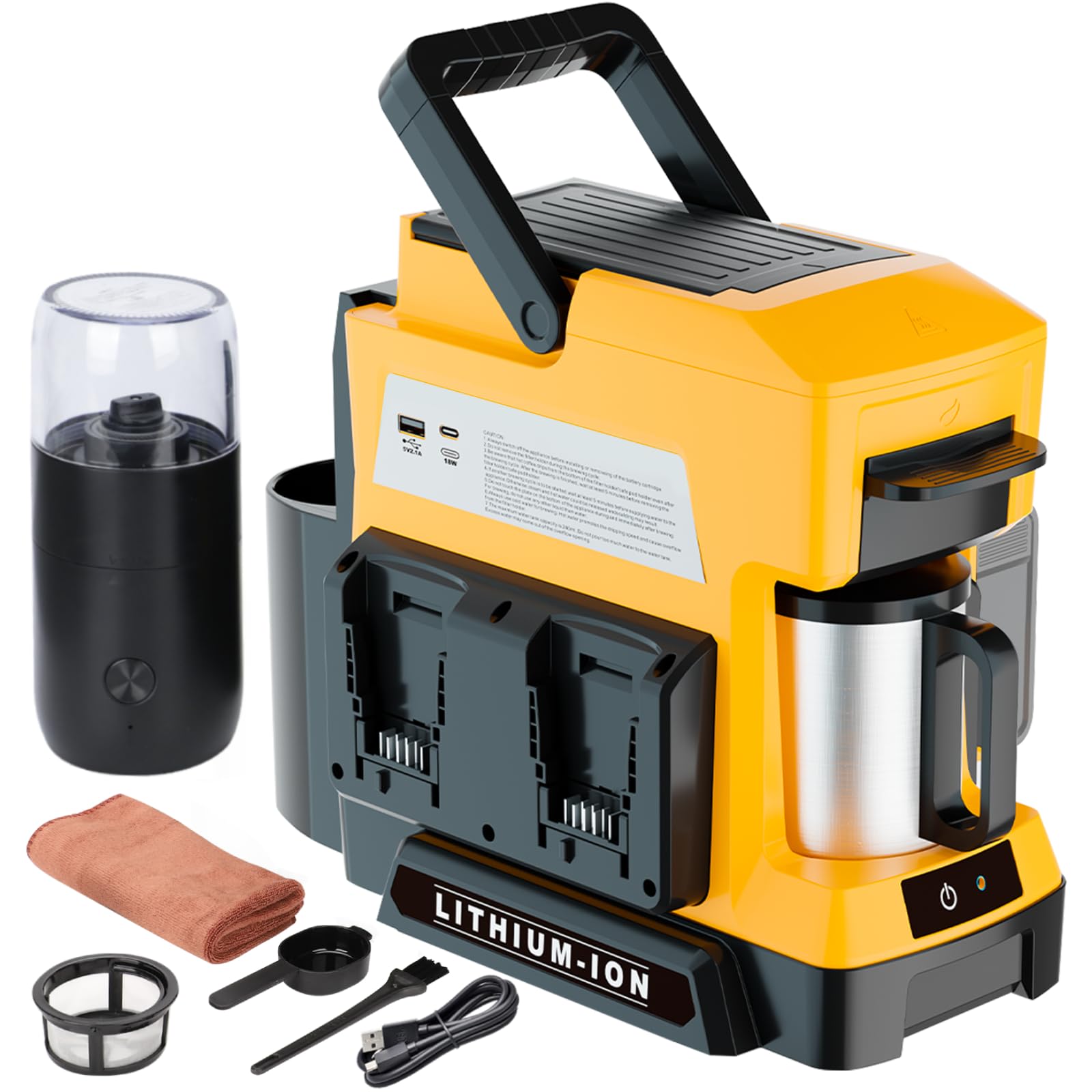 Byutrcfuy Cordless Coffee Maker for Dewalt 20V MAX Battery