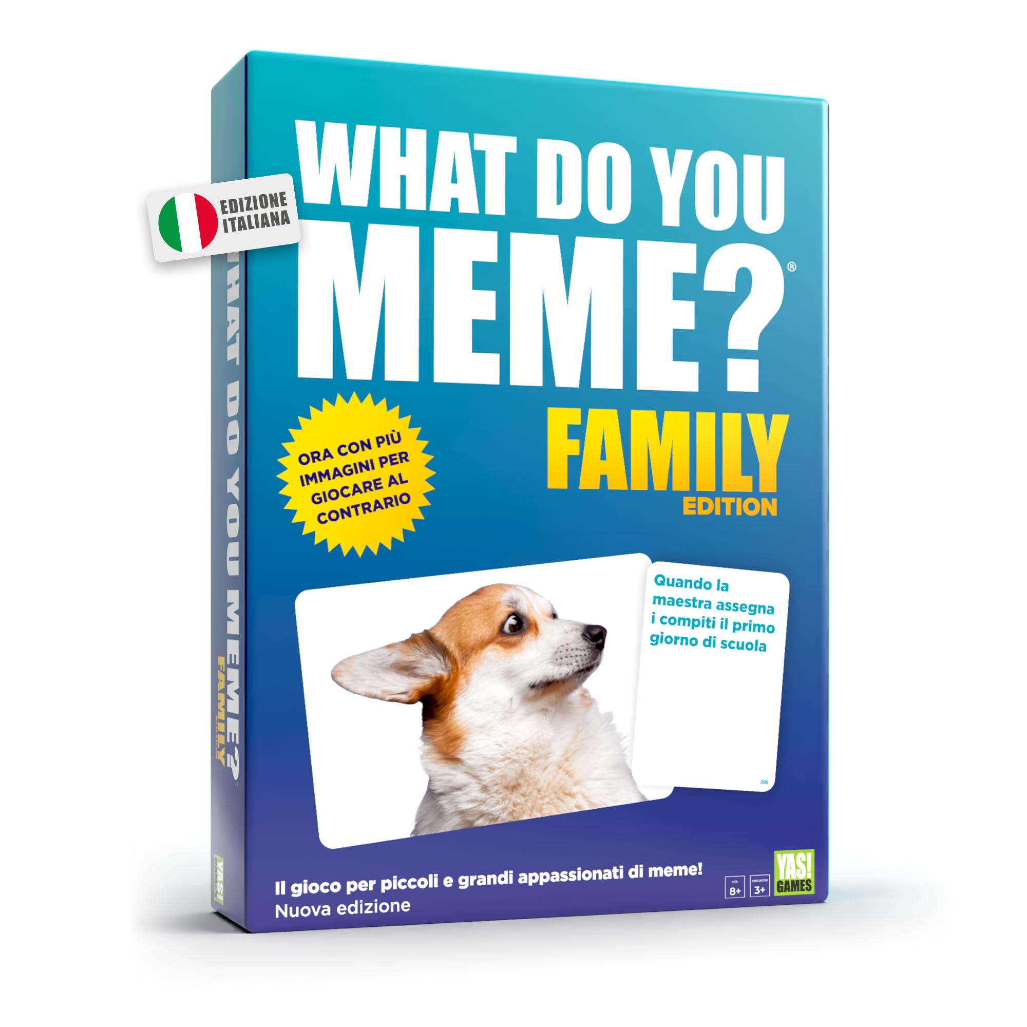 YAS Games - What Do You Meme Family - L'unico in Italiano - Party Game per 3 o più giocatori dagli 8 anni in su