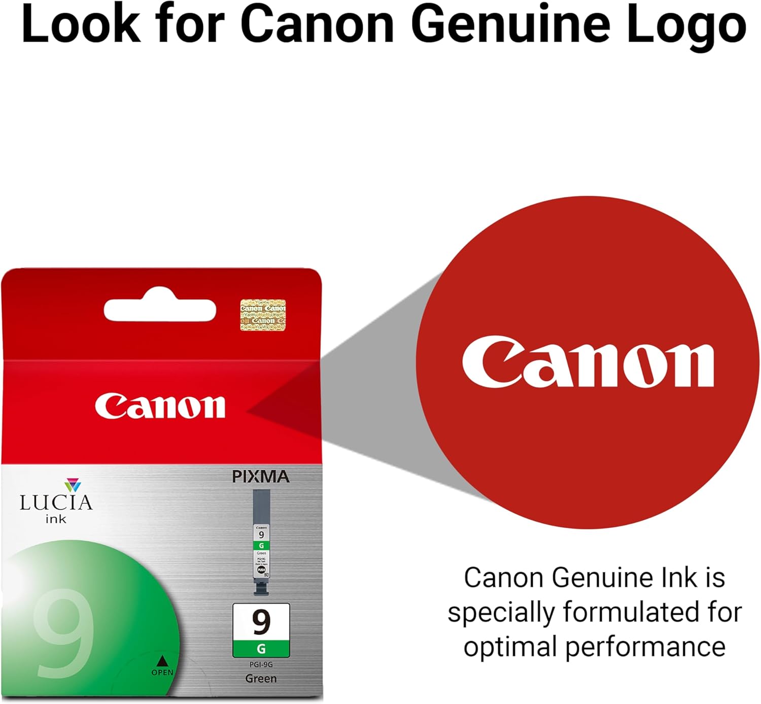 Canon PGI-9 Genuine Green Ink Tank, Compatible with Pro9500, and Pro9500 Mark II Printers
