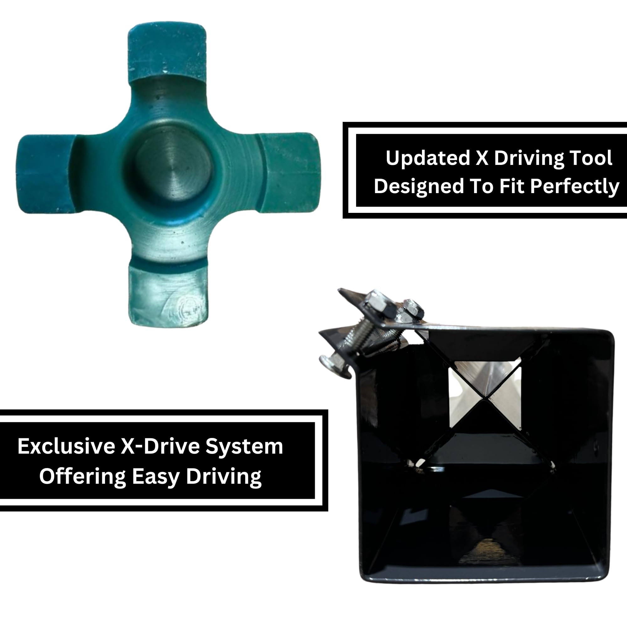 100mm (4") Dual Galvanized Wood Fence Post Spike Ground Anchor - 750mm Drive Down Support Metal Post Holder