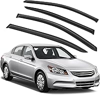 Vista 1 de SCITOO Viseras de ventana de montaje exterior deflector protector de lluvia compatible con 2008-2012 para Honda para Accord 4 piezas