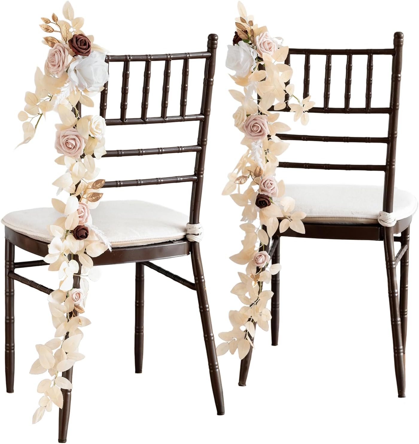 Ling's Moment Fall 10pcs Wedding Chair Decorations Aisle