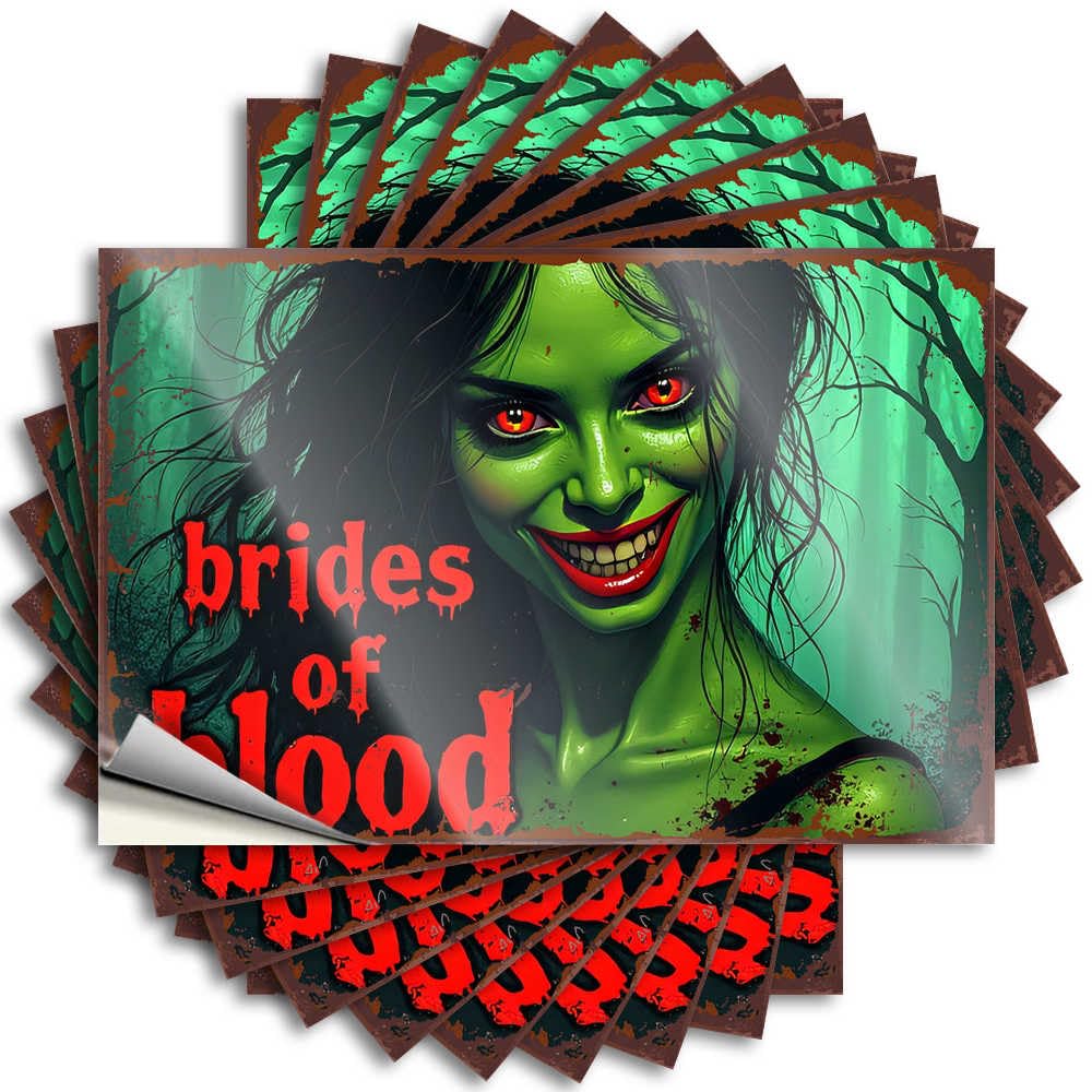 Southern Funny Sticker, Teens Stuff Laptop Bloody Brides: A Haunting Halloween Poster | Funny Quote Things Decals(6X9CM)