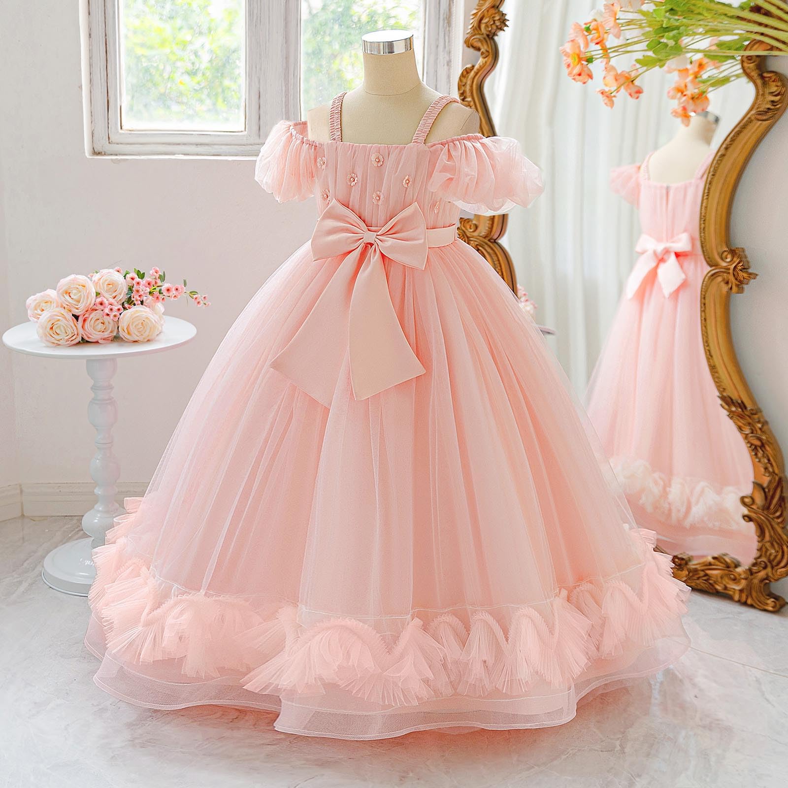 Tutu Ballet Niña Tutu Niña Falda Todas Las Estaciones Vestido De Manga Corta para Concursos Y Galas, Tutú Elegante con Diseño Formal para Eventos Especiales De Niñas